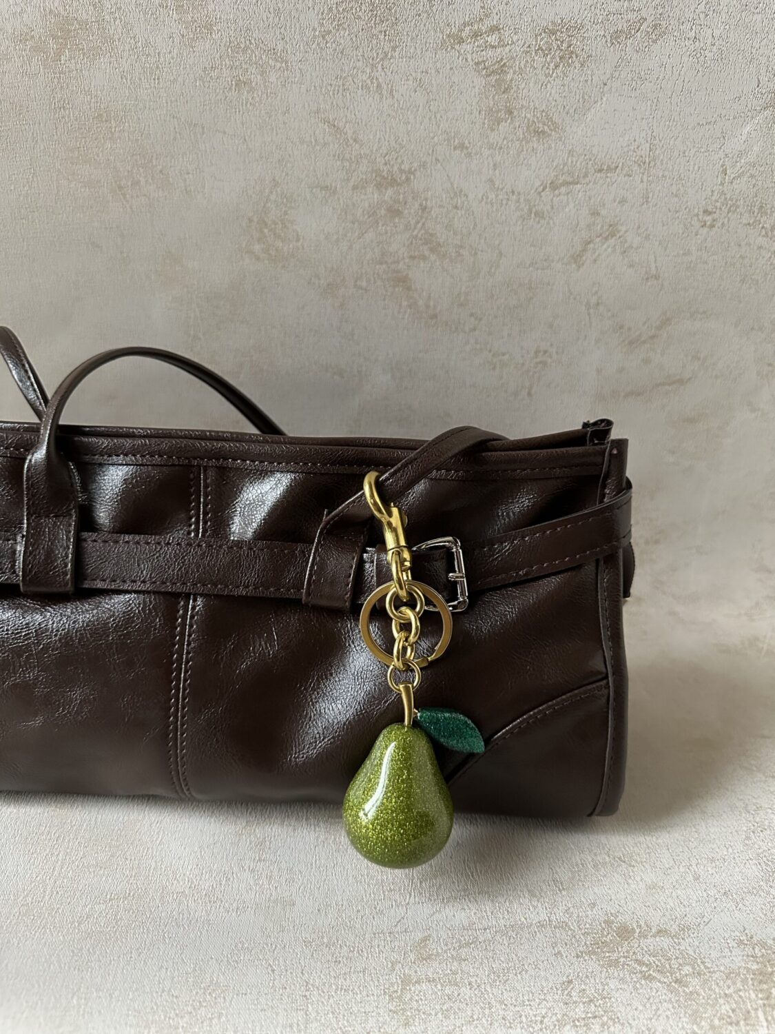 Viral Green Pear Bag Charm