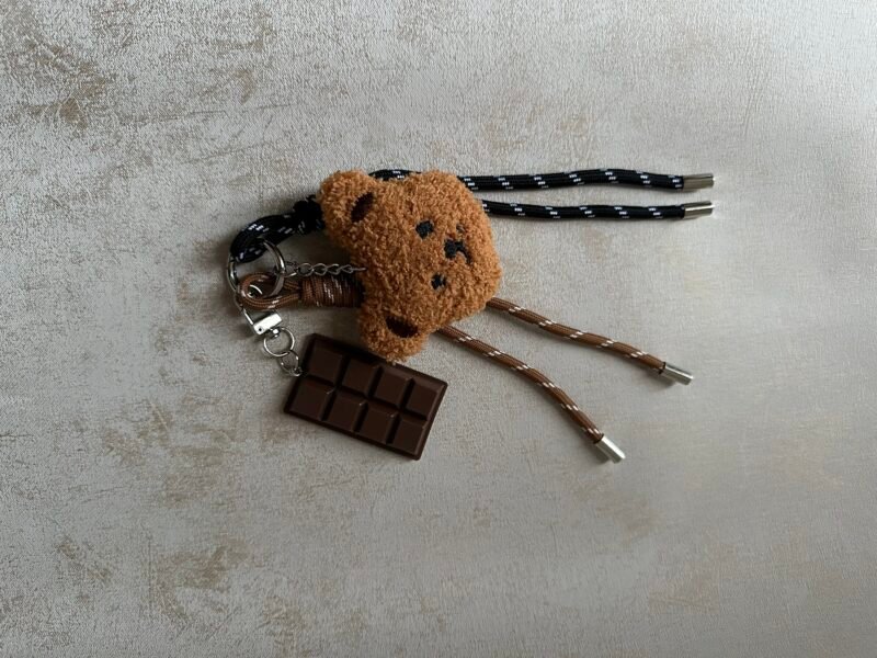 Chocolate Teddy Bag Charm - Image 2