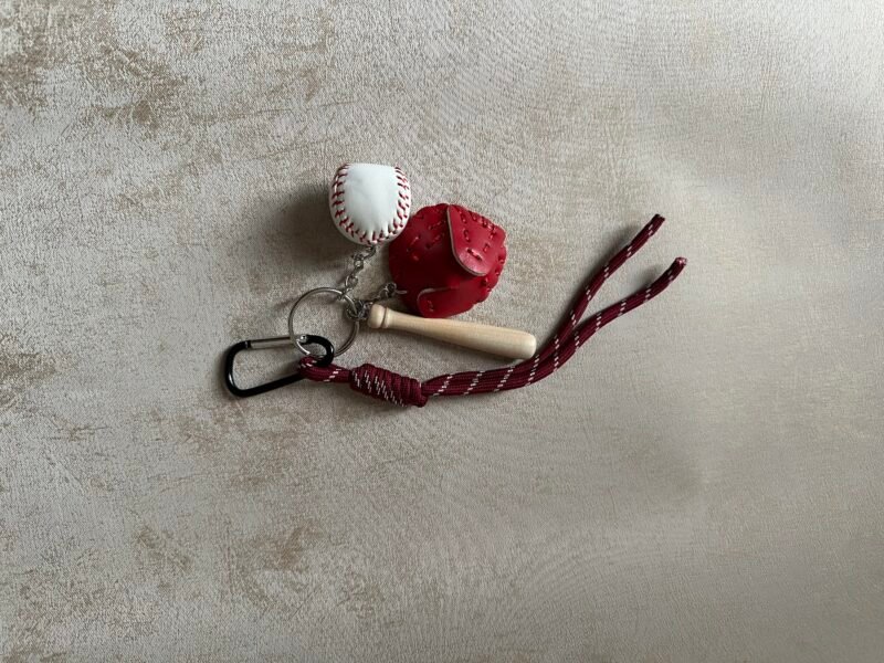 Red Baseball Bag Charm - Image 2
