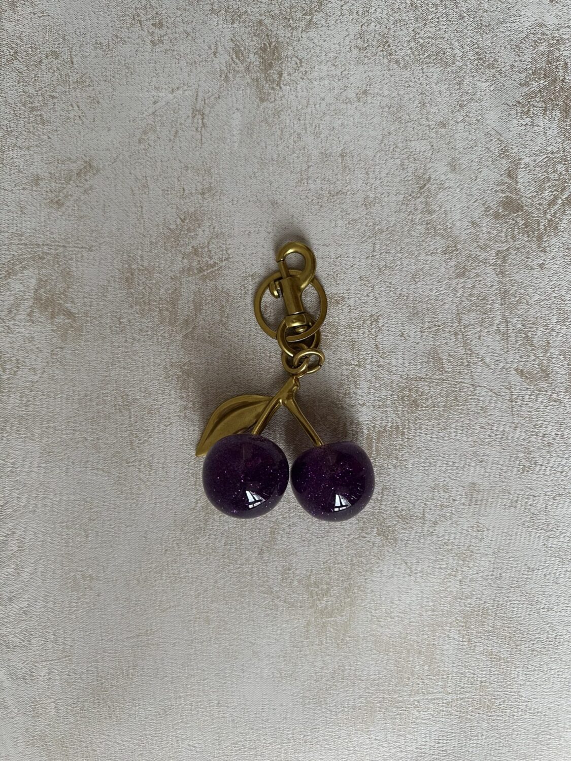 Viral Purple Cherry Bag Charm