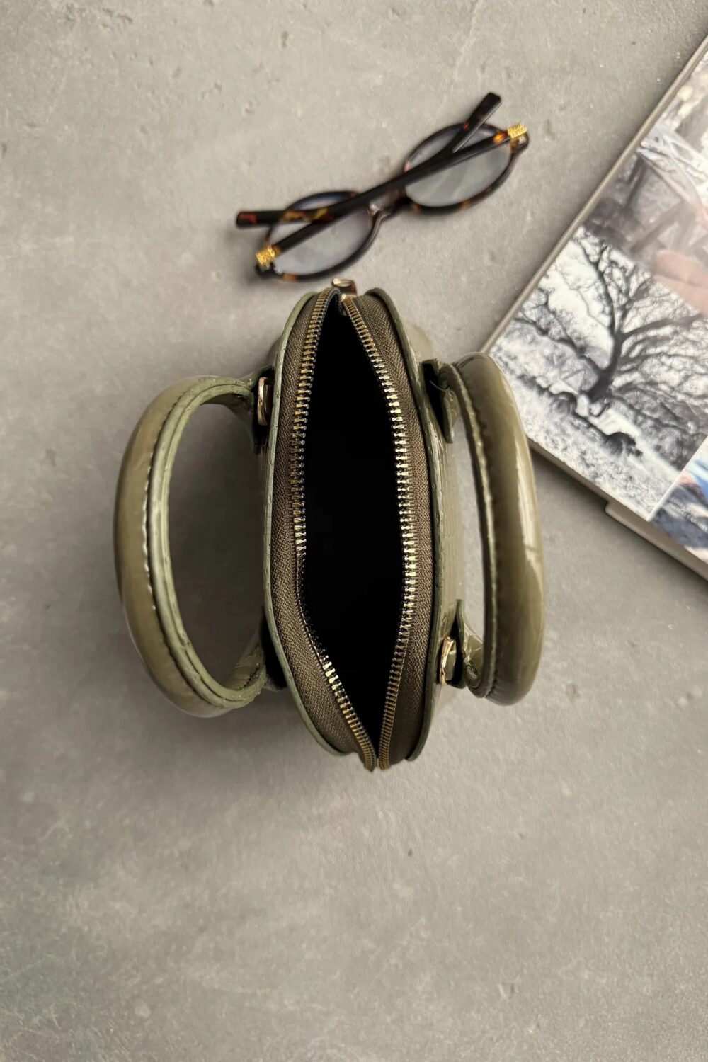 Darla Patterned Olive Green