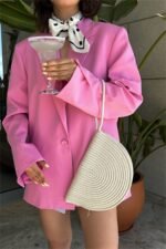 Breeze Cream Straw Handmade Clutch