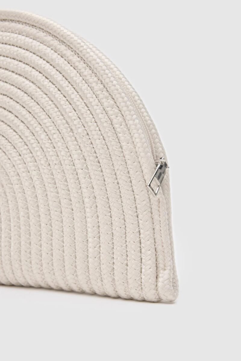 Breeze Cream Straw Handmade Clutch - Image 8
