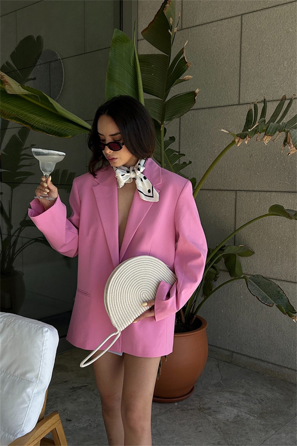 Breeze Cream Straw Handmade Clutch