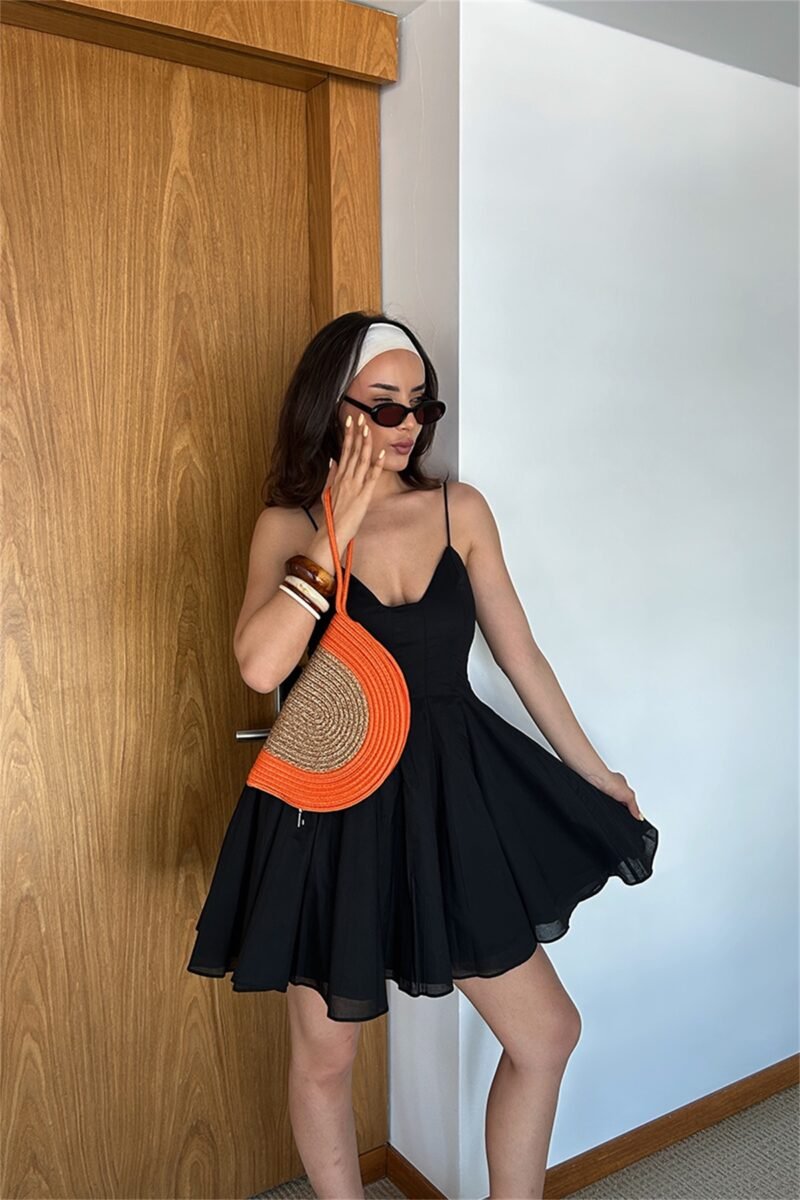 Breeze Orange Straw Handmade Clutch - Image 5