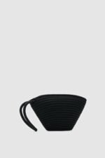 Rome Black Straw Handmade Clutch