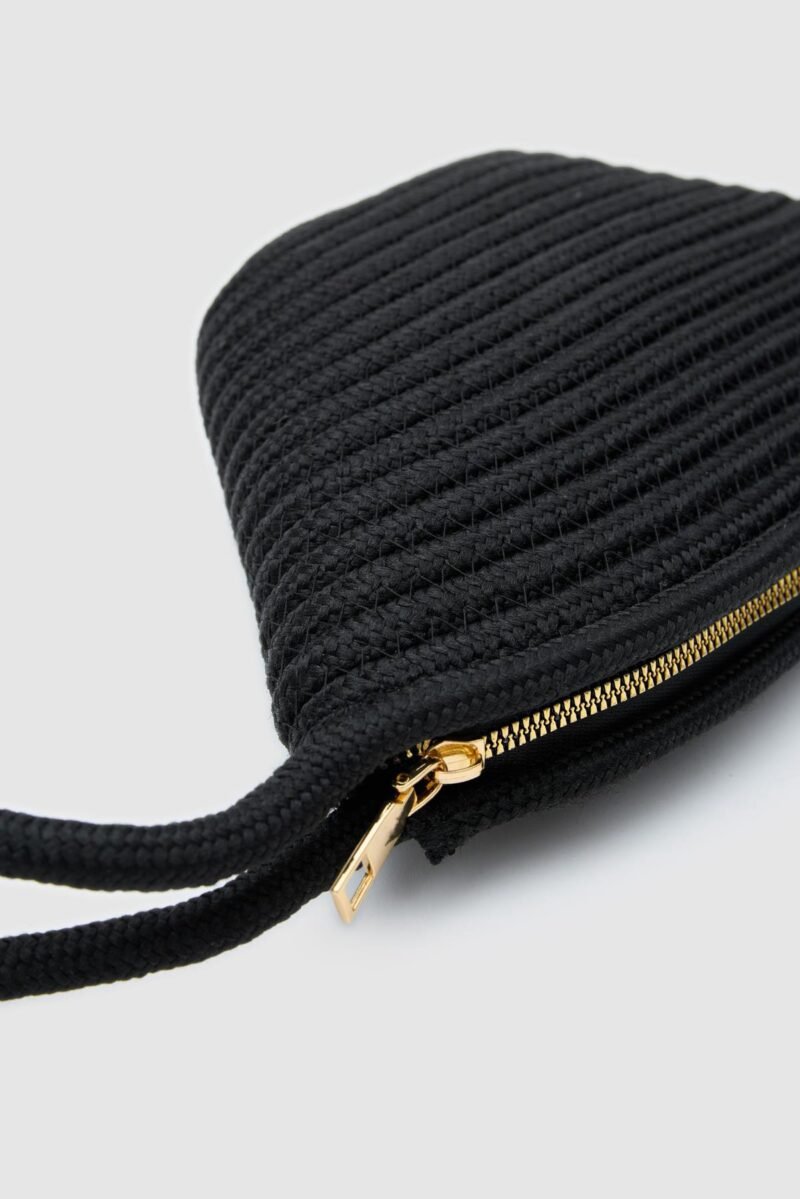 Rome Black Straw Handmade Clutch - Image 2