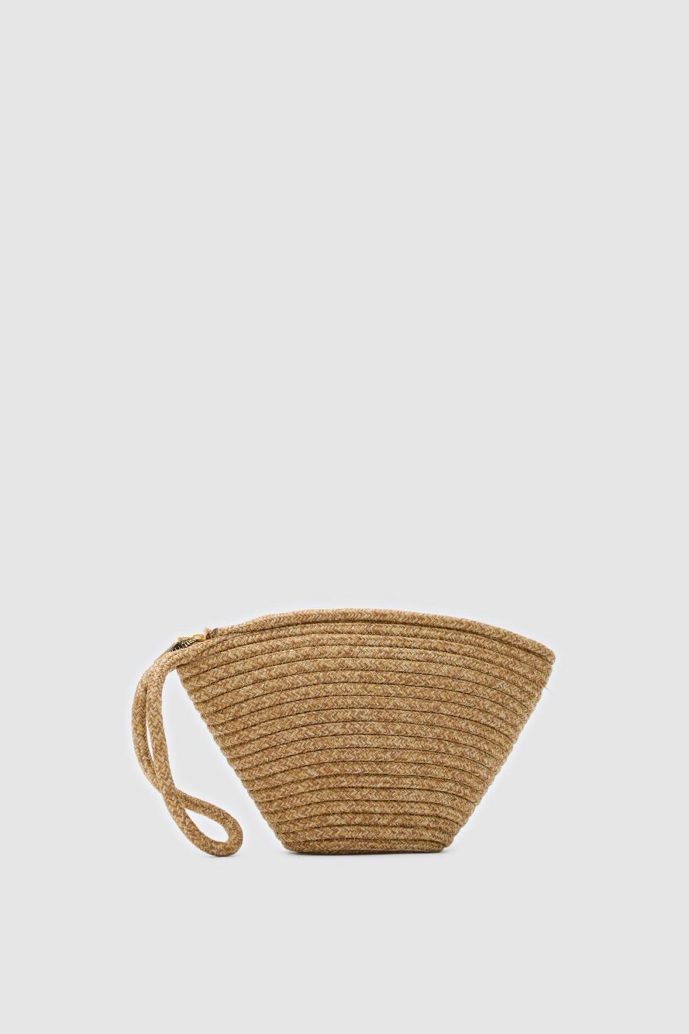 Rome Nude Straw Handmade Clutch