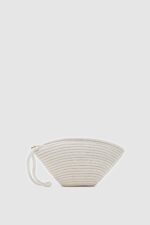 Rome Cream Straw Handmade Clutch