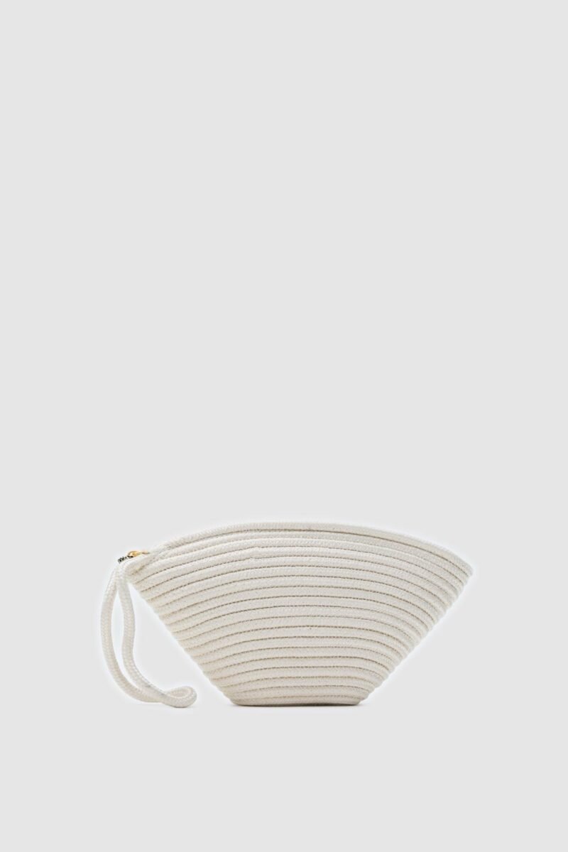 Rome Cream Straw Handmade Clutch