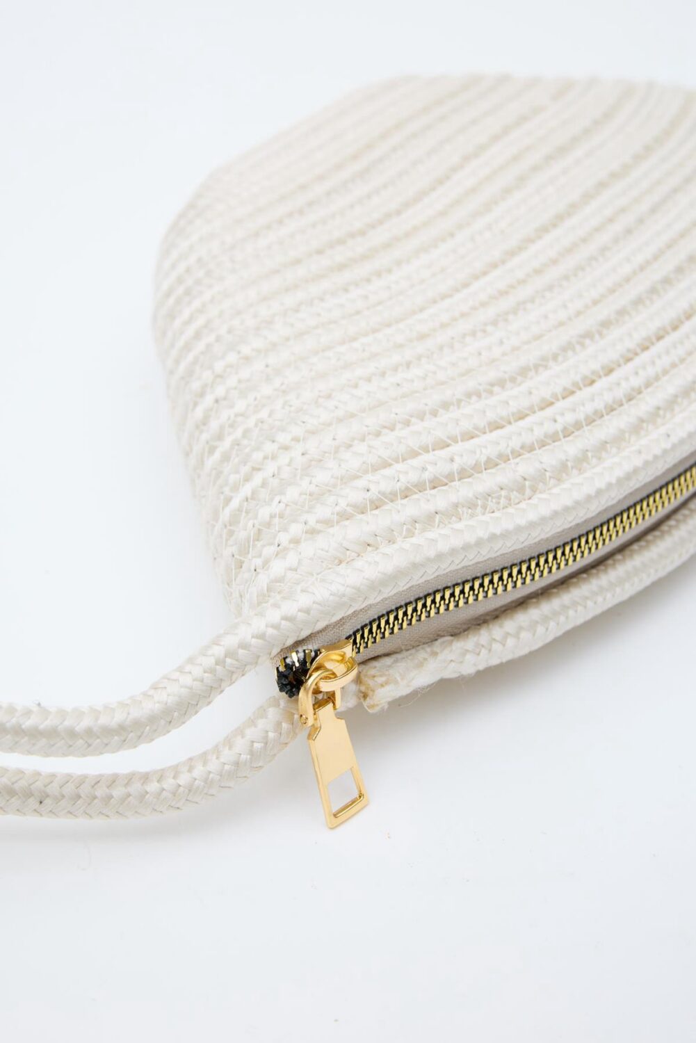 Rome Cream Straw Handmade Clutch