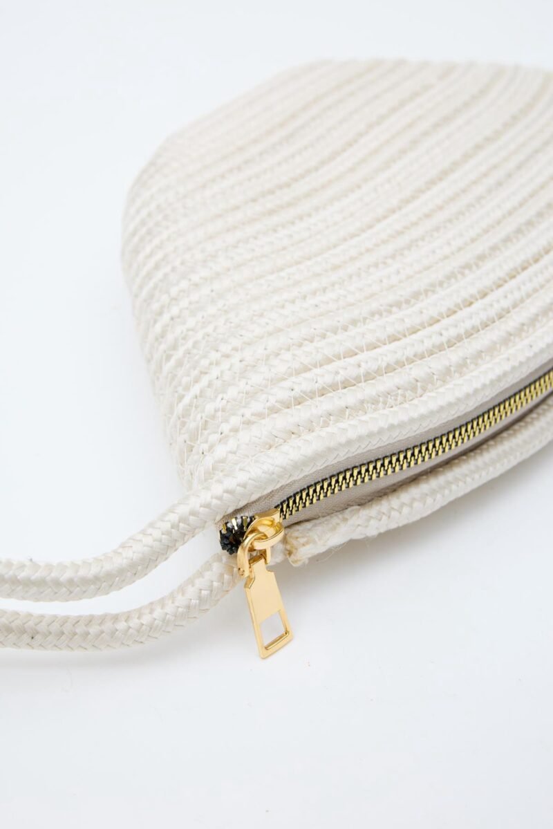 Rome Cream Straw Handmade Clutch - Image 2
