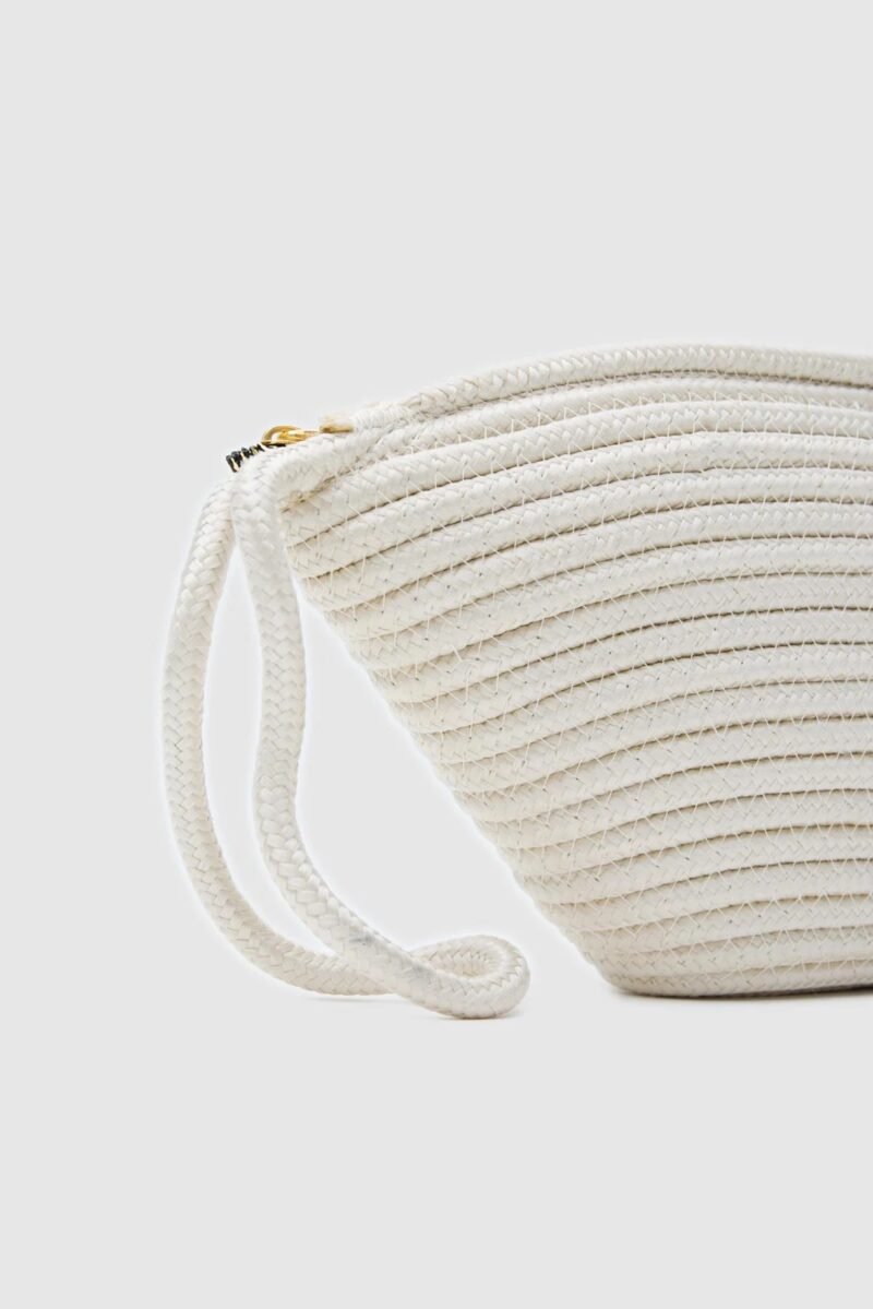 Rome Cream Straw Handmade Clutch - Image 3