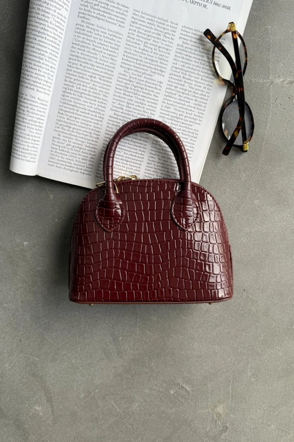 Darla Patterned Bordeaux