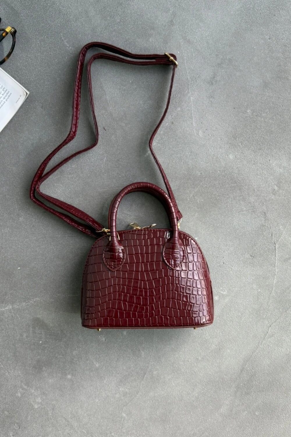Darla Patterned Bordeaux