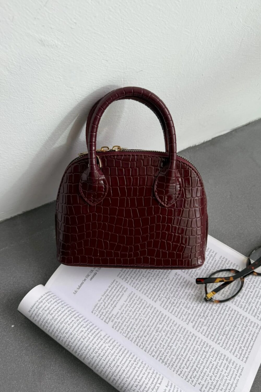 Darla Patterned Bordeaux