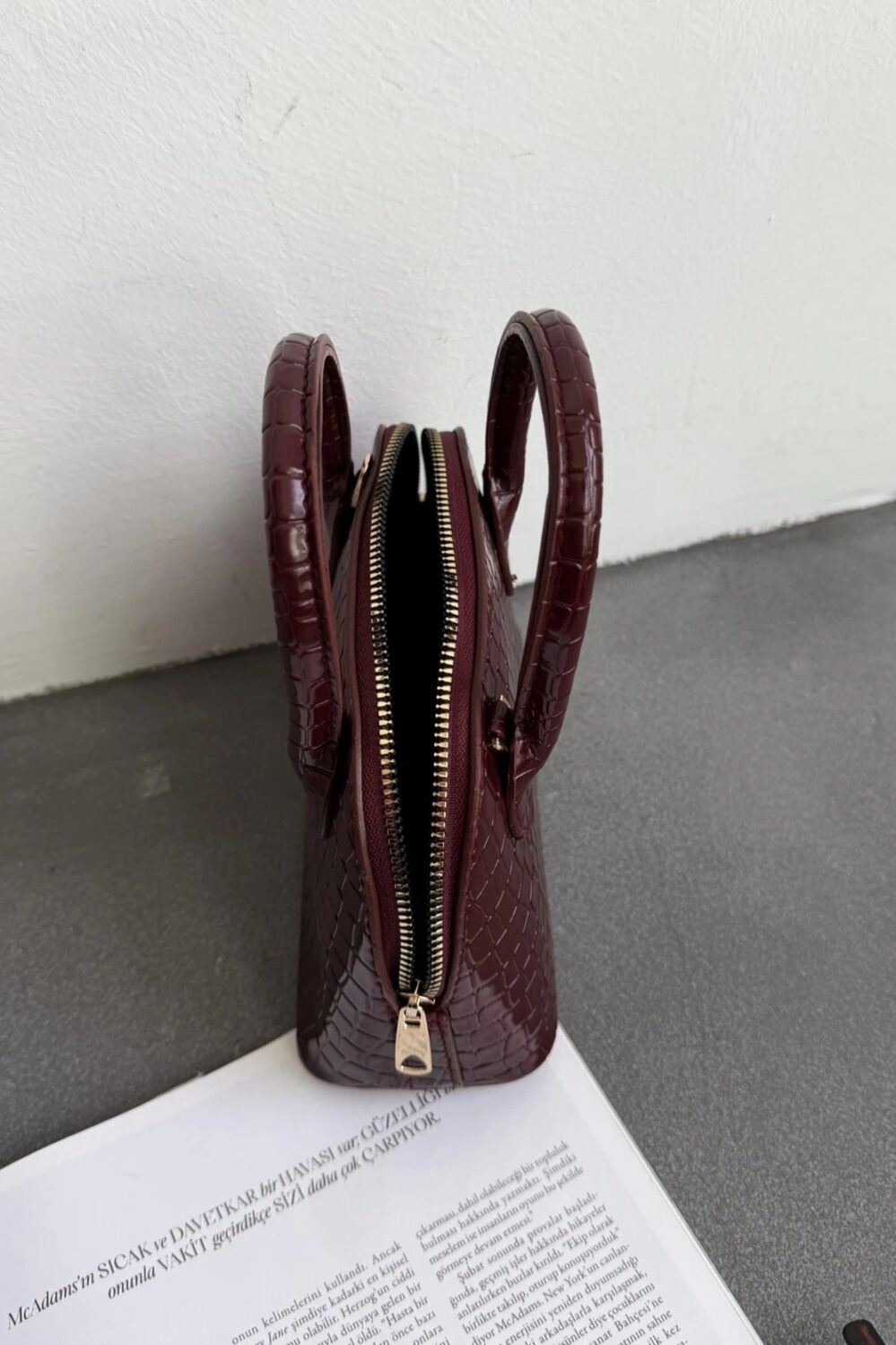 Darla Patterned Bordeaux