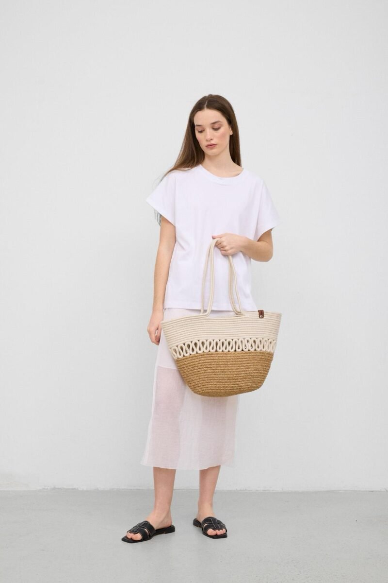 Miami Cream Handmade Straw - Image 15