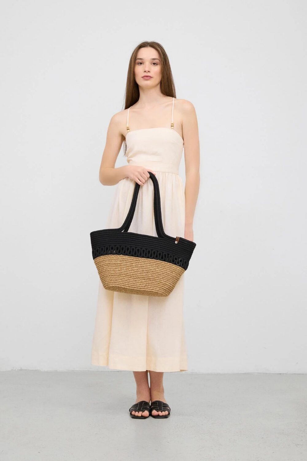 Miami Black Handmade Straw