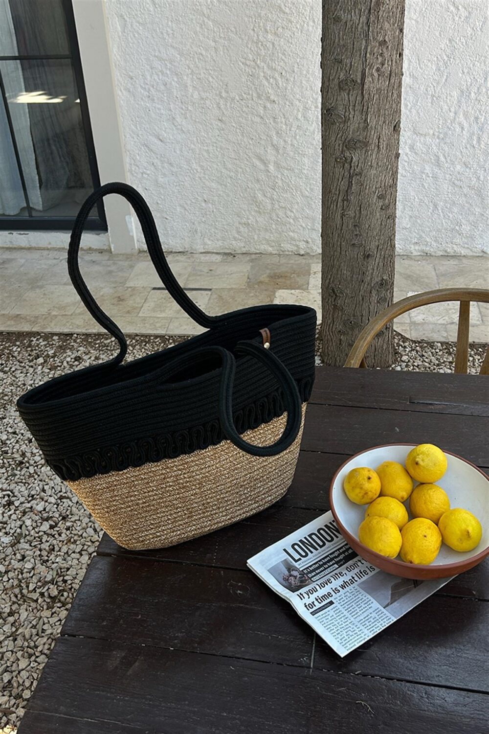 Miami Black Handmade Straw