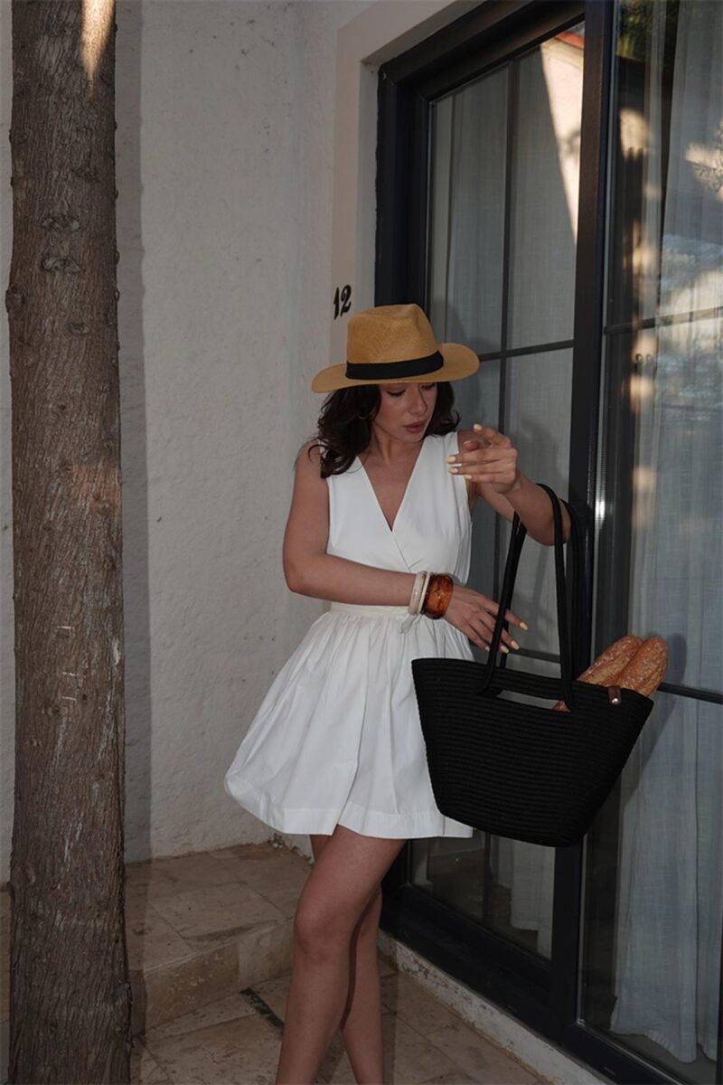 Roya Handmade Straw Black - Image 2