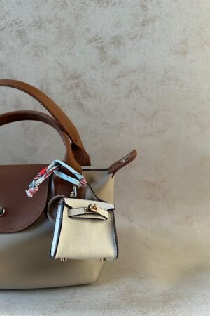 Birkin White Bag charm