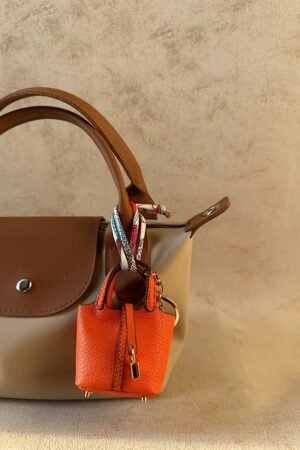 Orange Classic Lock Bag Charm