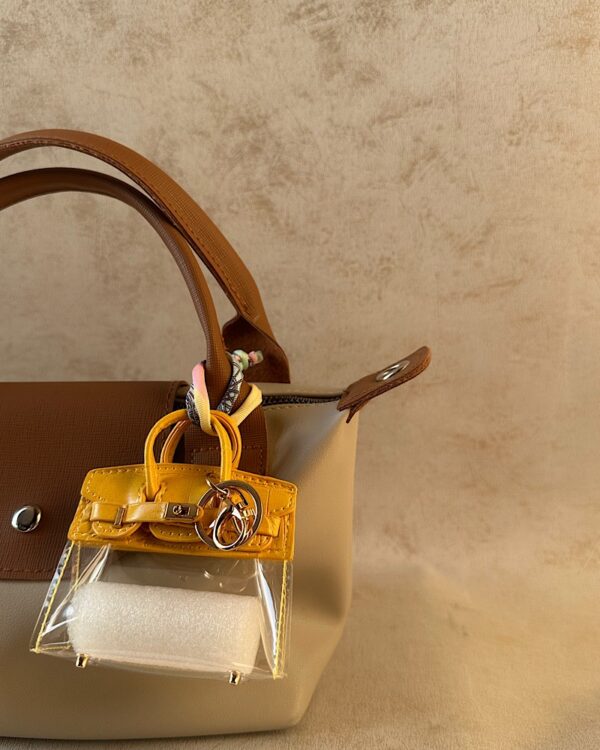 Mini Yellow Transparent Birkin charm