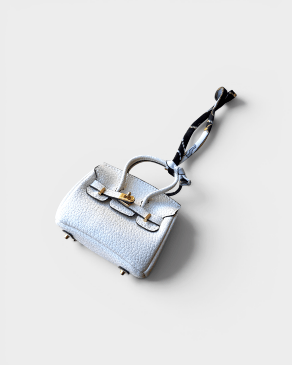 Baby Birkin White Bag Charm