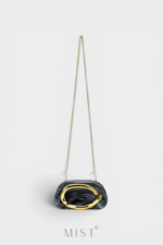 Nelly Marble Black  Clutch