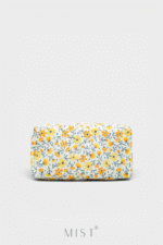 Yellow Floral Makeup Pouch