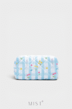 Baby Blue Floral Makeup Pouch