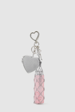 Silver Heart Lipstick Keychain