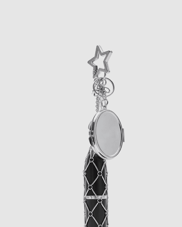 Silver Star Lipstick Keychain