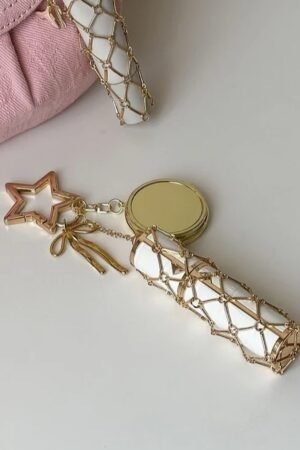 Gold Star Lipstick Keychain