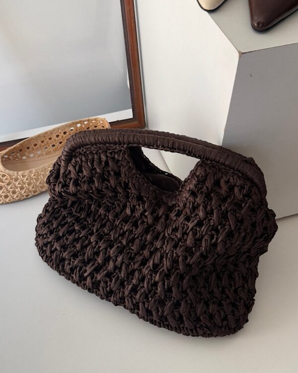 Shore Straw Handmade Clutch Brown