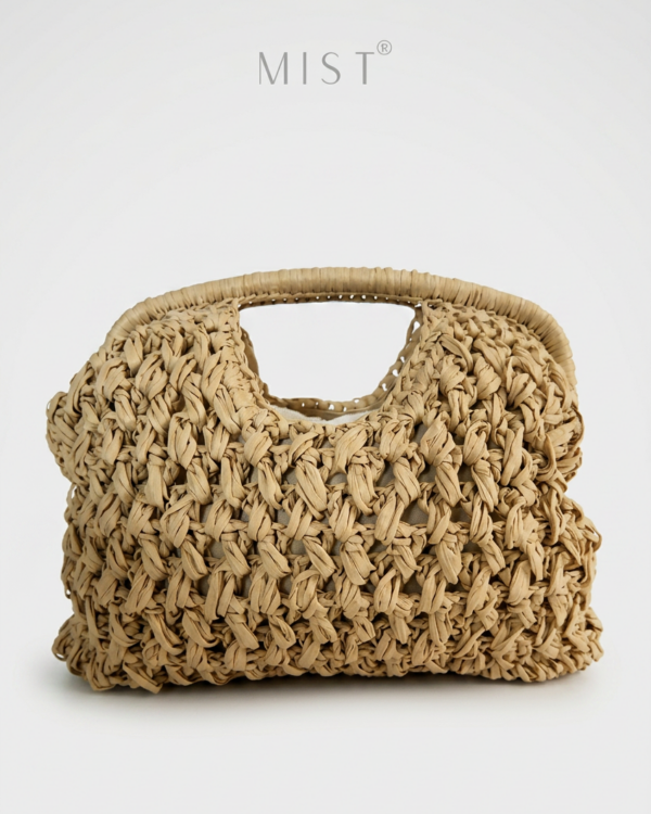 Shore Straw Handmade Clutch Beige