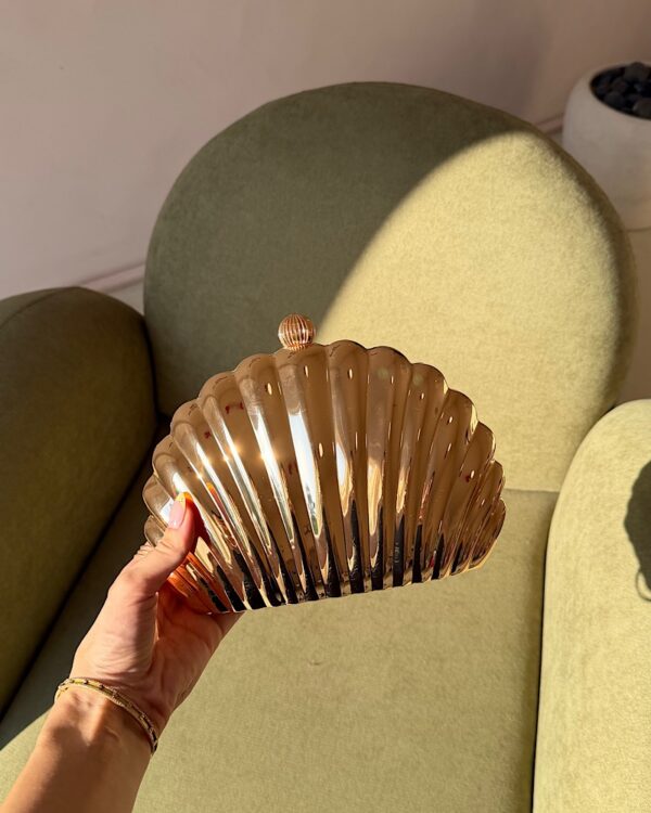 Gold Seashell Clutch