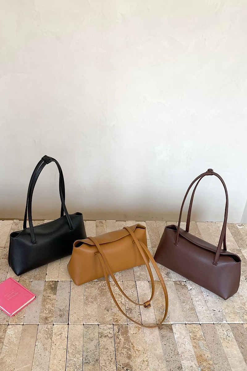 Venice Pillow Closure Minimalist Handbag – Brown