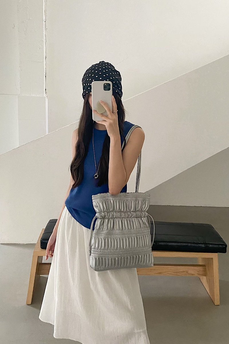 Mina Drawstring - Silver
