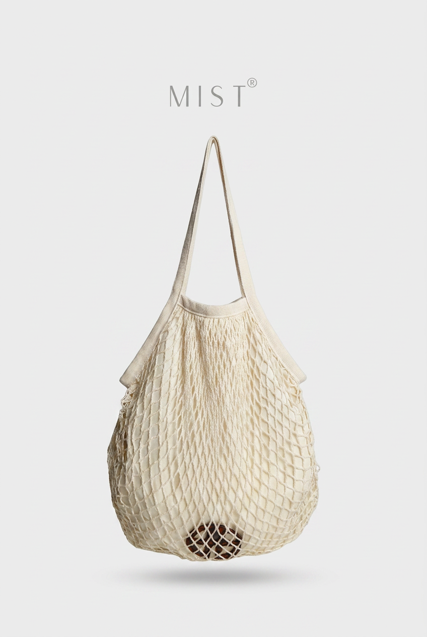 Taylor Mesh Net Bag - Cream