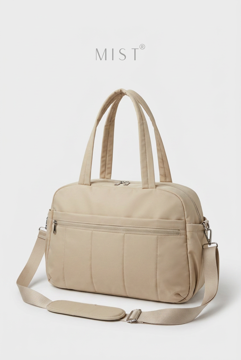 Bowie Large Water Proof Puffer Bag – Beige