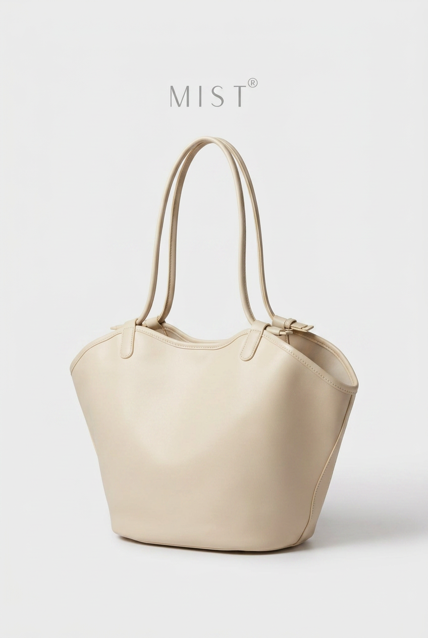 Lea Large + Pouch - Cream