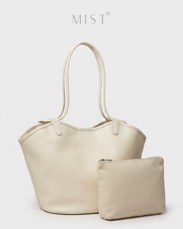 Lea Large + Pouch - Cream
