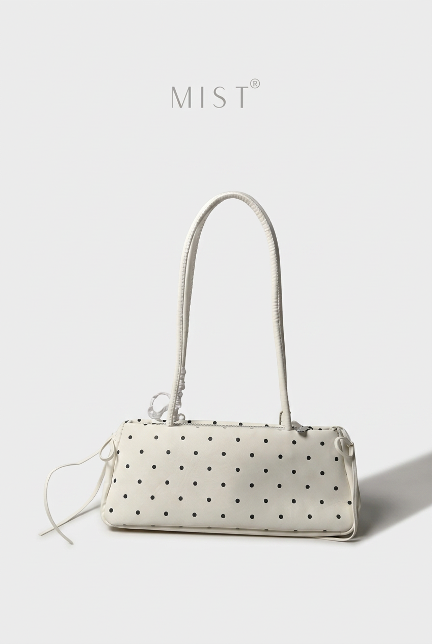Bunny Polka Suede + Charm - White