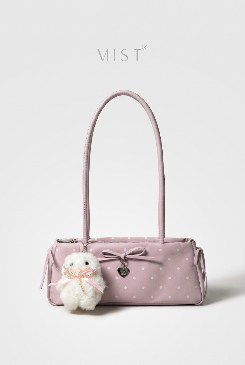 Bunny Polka Suede + Charm - Pink