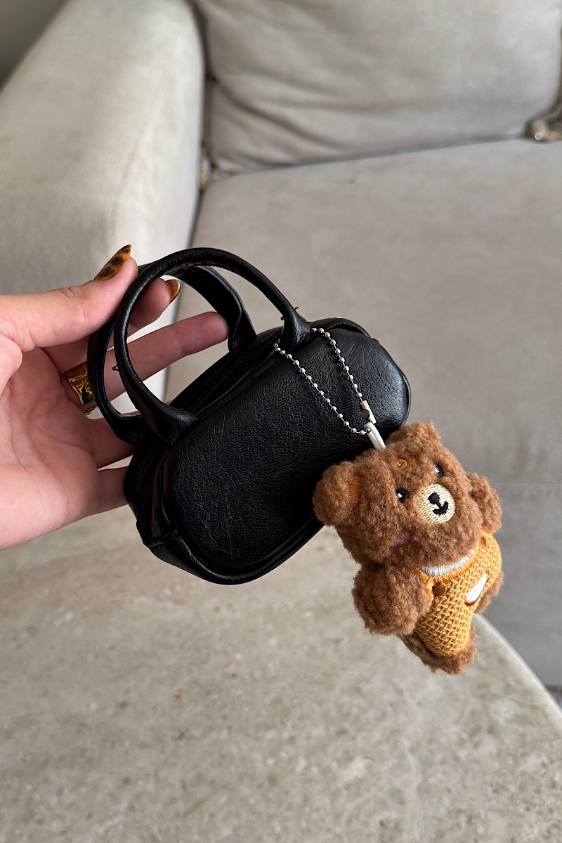 Plushie wallet charm Black