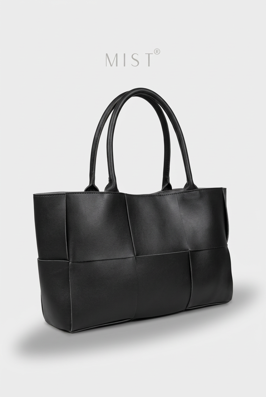Gaia Woven + Purse – Black