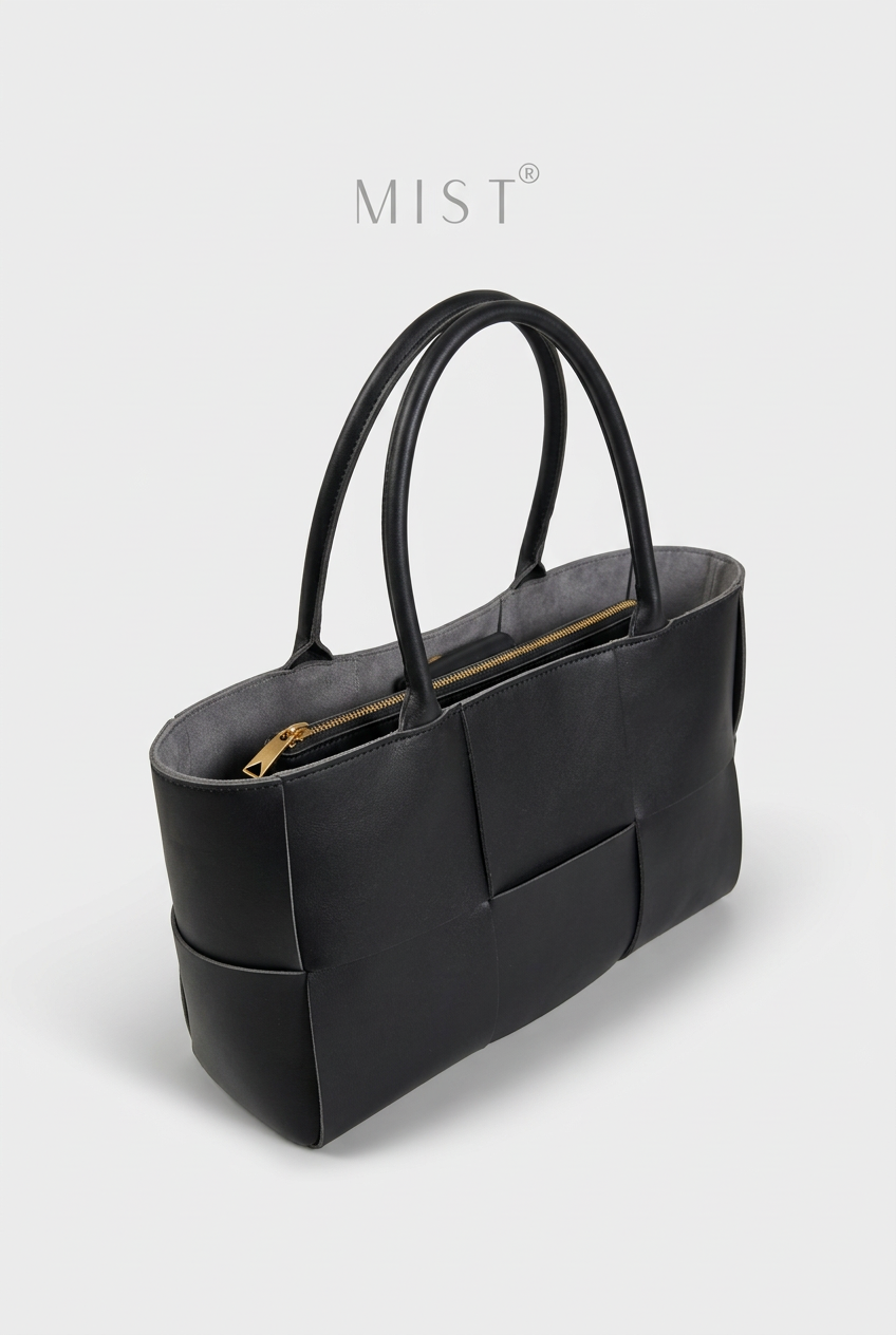 Gaia Woven + Purse - Black