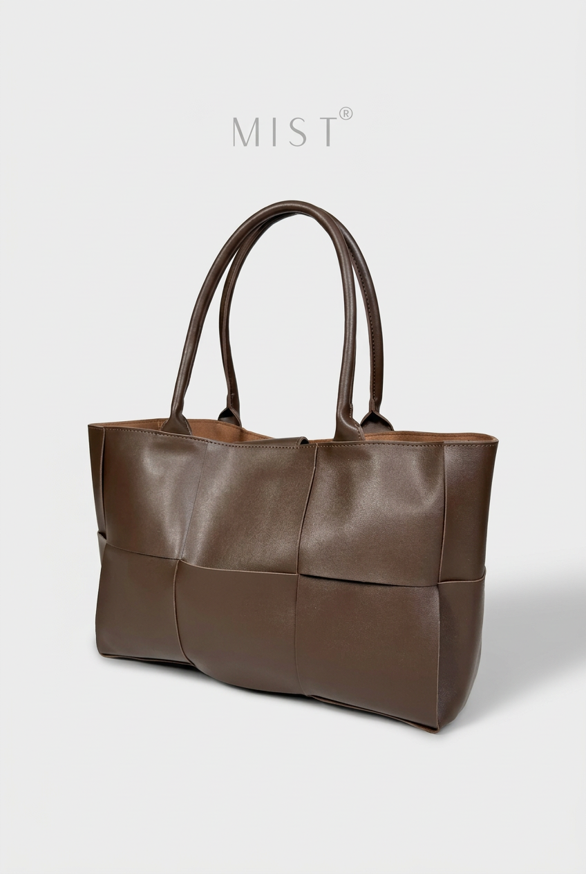Gaia Woven + Purse – Brown